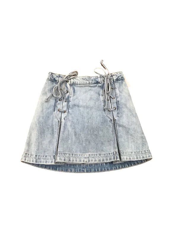 Skirt Mini & Short By Free People In Blue Denim, Size: 2