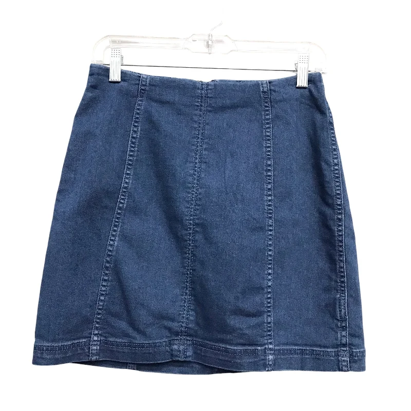 SKIRT MINI & SHORT by FREE PEOPLE In BLUE DENIM, Size: 8