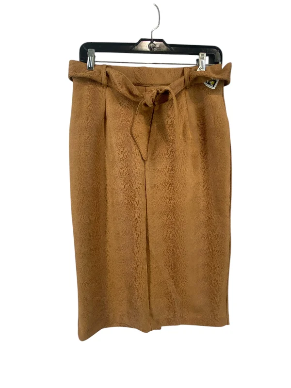 Skirt Midi By One 5 One In Brown, Size: S