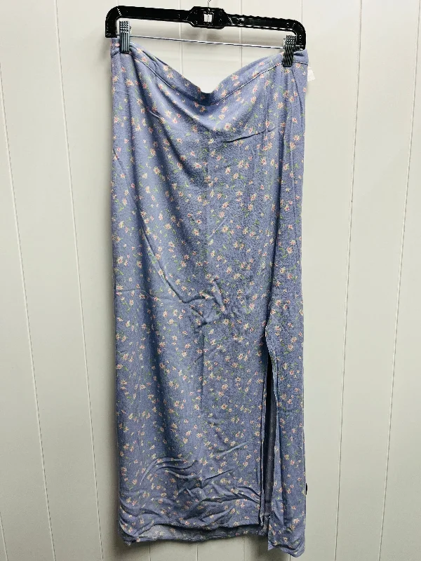 Skirt Maxi By American Eagle In Blue, Size: L