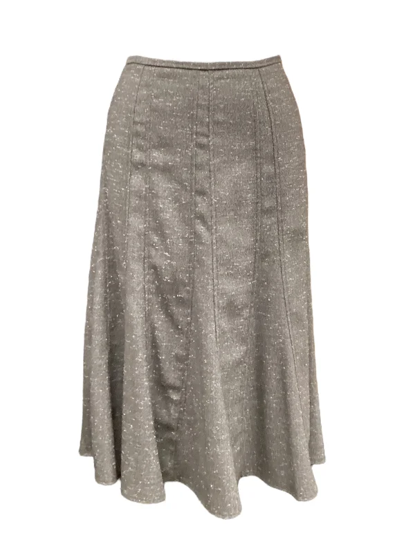 Skirt Midi By Larry Levine In Grey, Size: 8