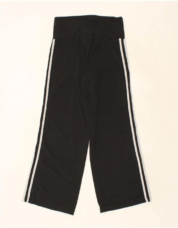 ADIDAS Womens Tracksuit Trousers UK 14 Large Black Polyester