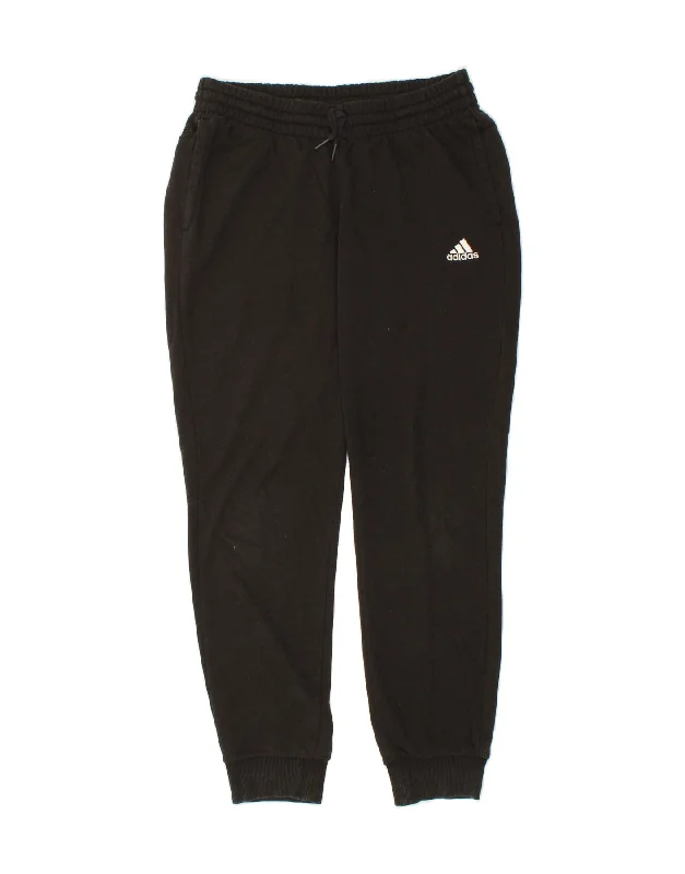 ADIDAS Womens Graphic Tracksuit Trousers Joggers UK 12/14 Medium  Black