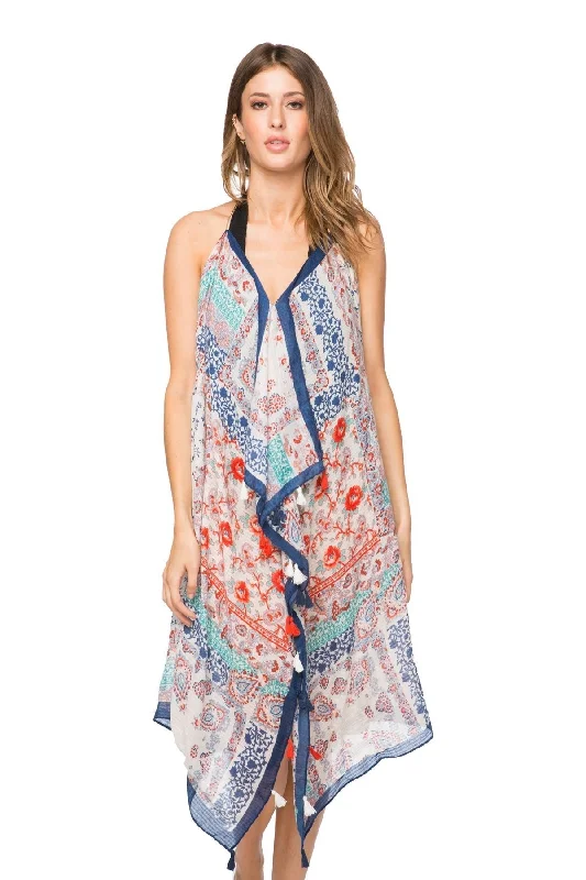 Maxi Halter Sundress Coverup  in Dreamer's Pool Print