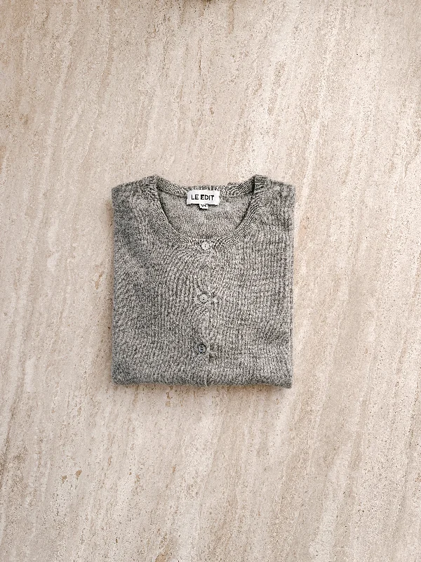 Marle Grey Pure Cashmere Cardigan