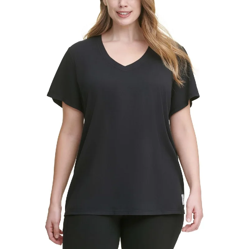 Plus Womens Cotton Activewear Pullover Top