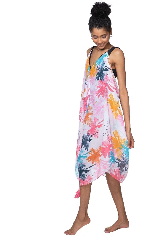 Maxi Halter Sundress Coverup in Washed Ashore Print