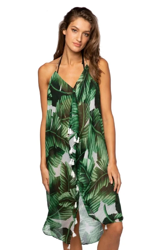 Maxi Halter Sundress Print Coverup  on Sale Now