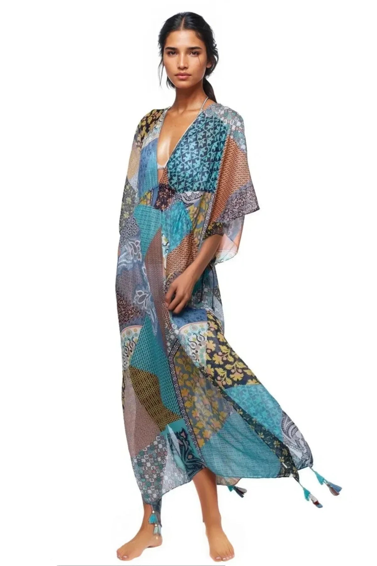 Picnic Patchwork Poolside Maxi Dress