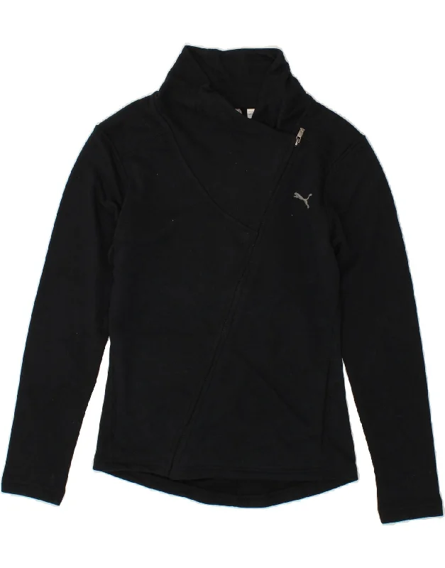 PUMA Womens Tracksuit Top Jacket UK 10 Small  Black