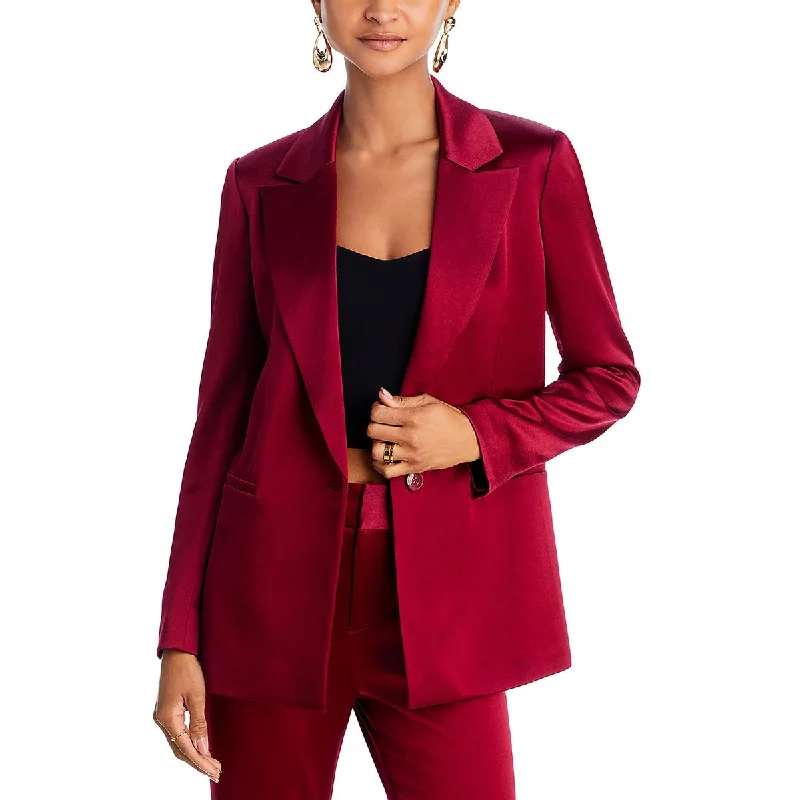 Alice and Olivia Womens Denny Notch Collar Suit Separate One-Button Blazer