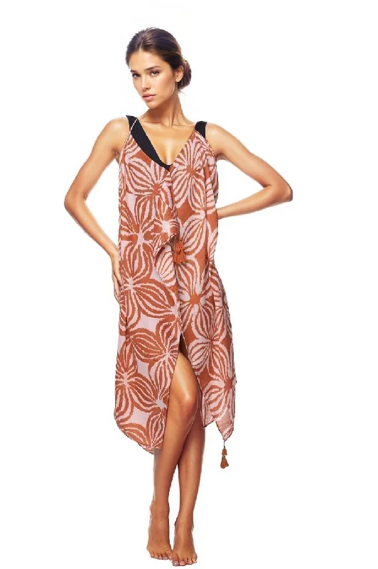 Maxi Halter Sundress Coverup  in Samoa Island Print