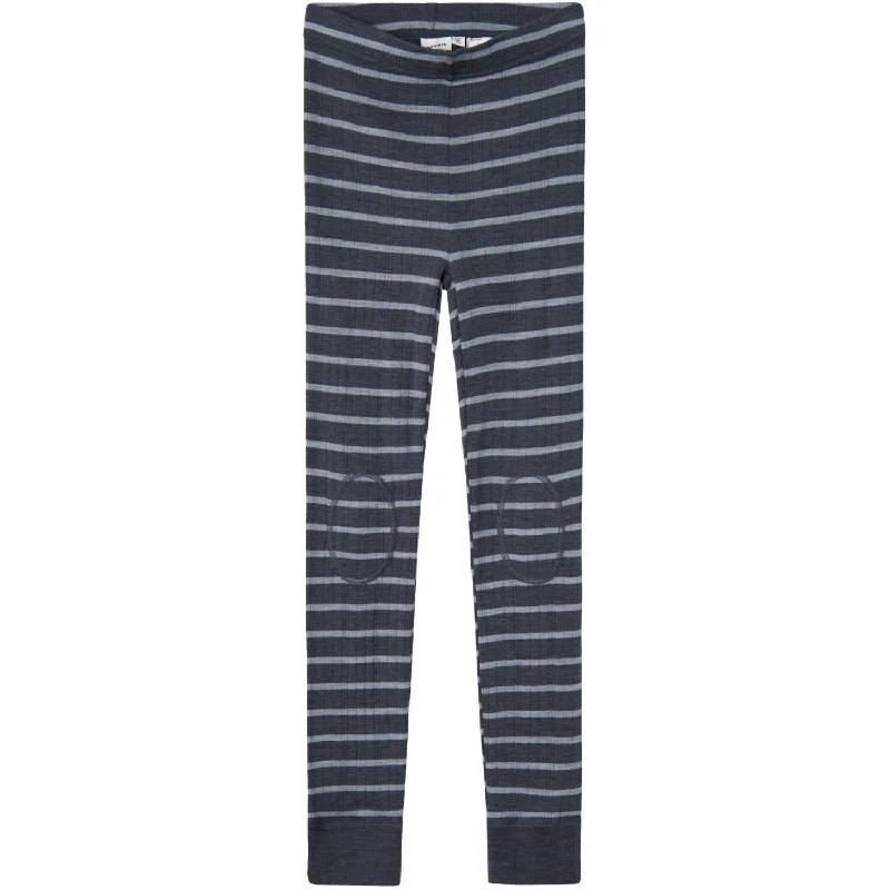 Name It Ombre Blue Wang Wool Needle Long Johns Stripe