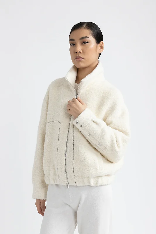 Bouclé wool and alpaca jacket