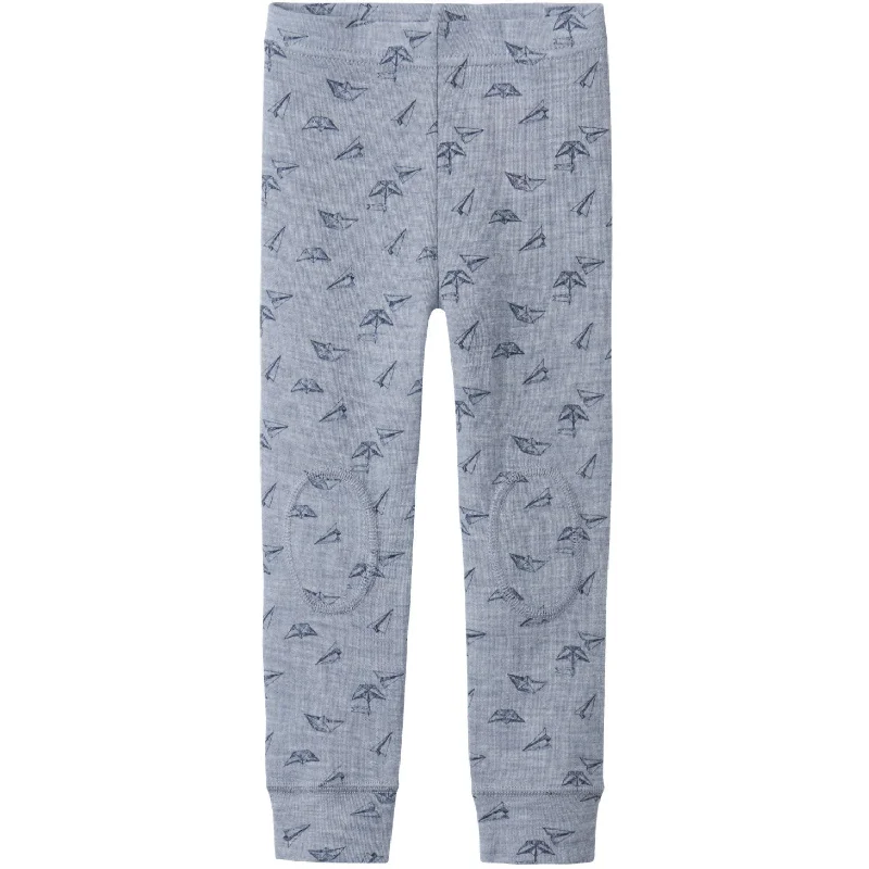 Name It Tradewinds Aop Wang Wool Rib Long Johns Aop