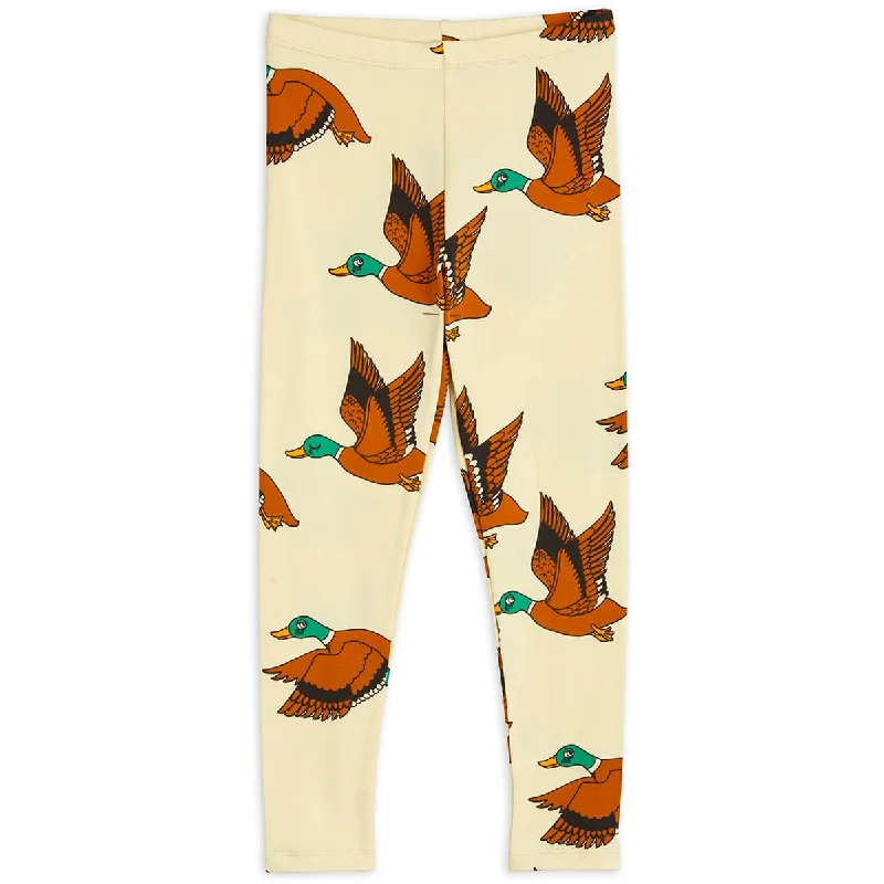 Ducks AOP Leggings in Yellow by Mini Rodini