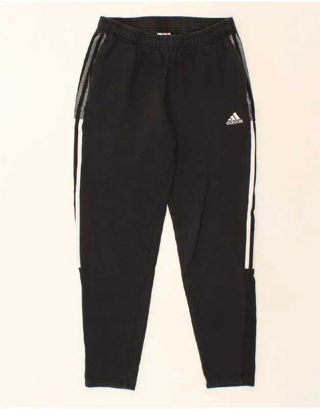 ADIDAS Womens Tracksuit Trousers UK 8/10 Small  Black Cotton