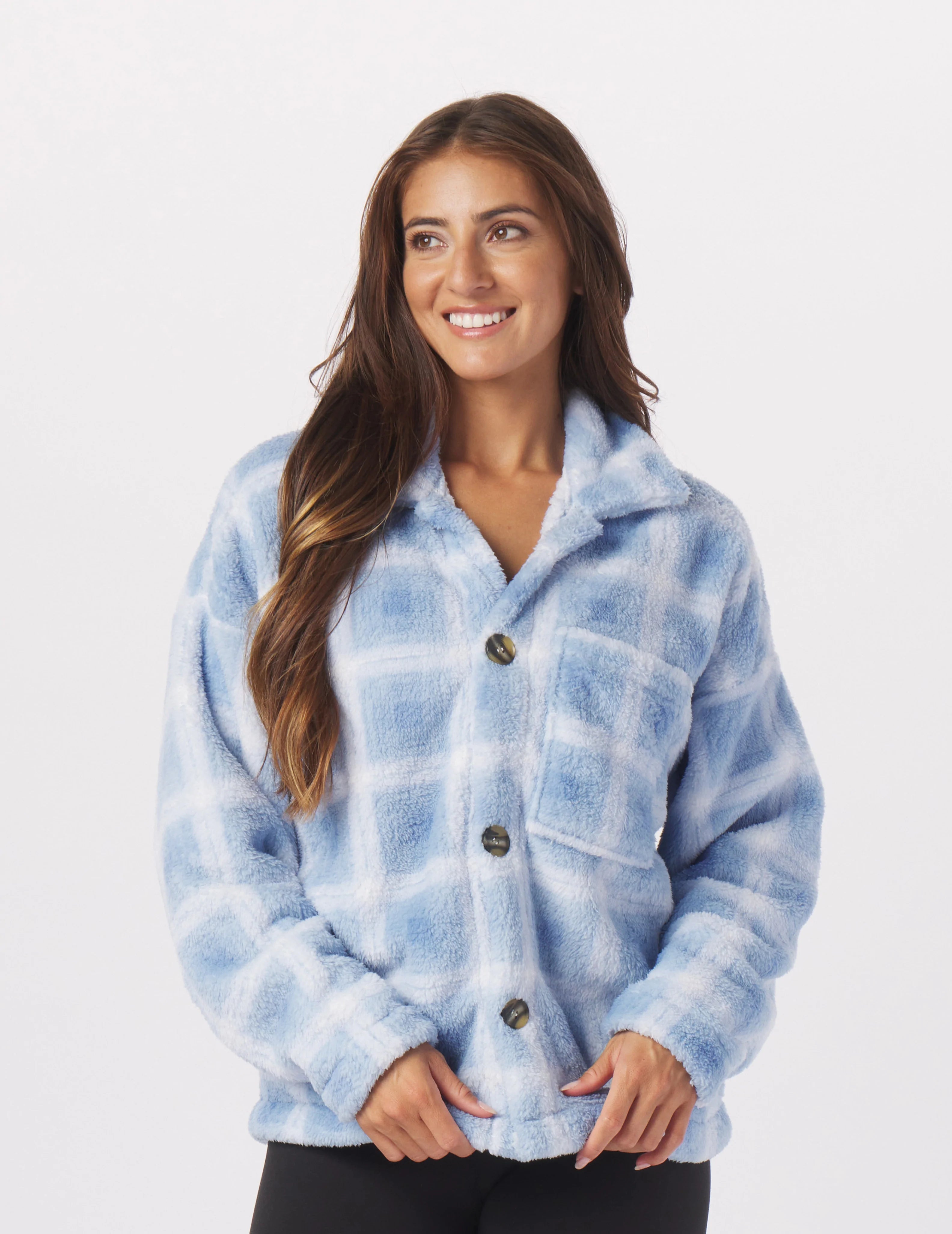 Show-Stopping Shacket: Ice Blue Jackson Plaid