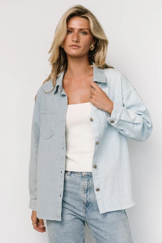 Rachel Two-Tone Shacket | Denim