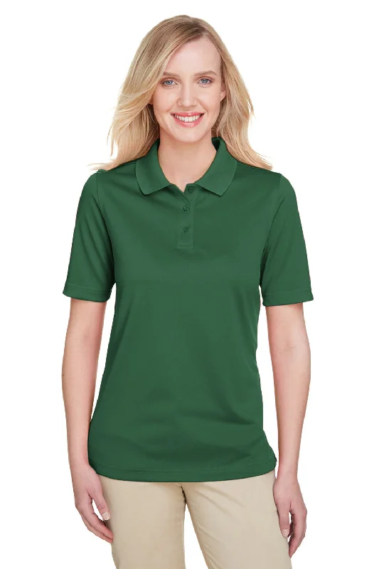 Harriton Womens Advantage Performance Moisture Wicking Short Sleeve Polo Shirt - Dark Green