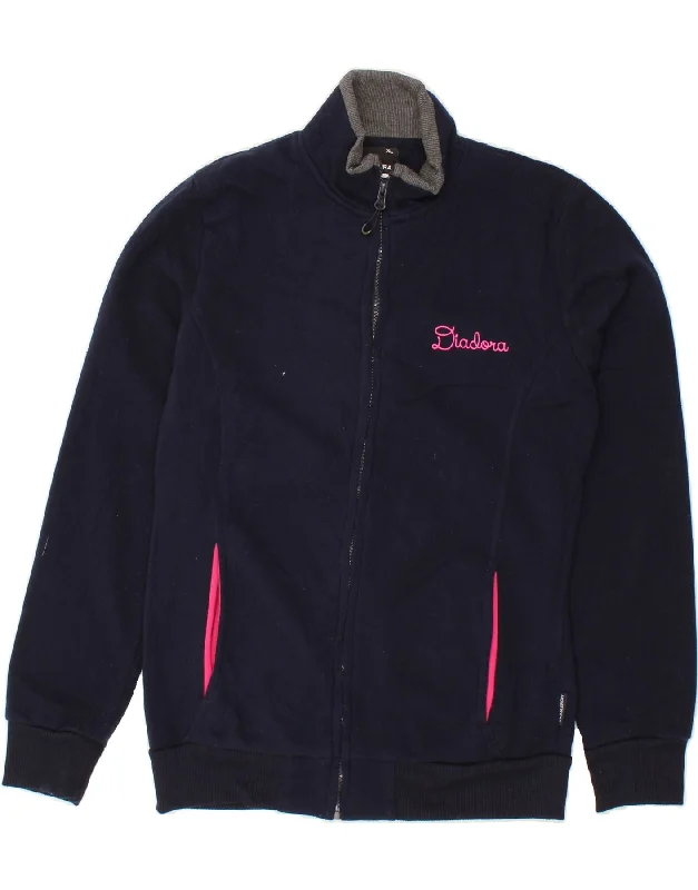 DIADORA Womens Tracksuit Top Jacket UK 18 XL Navy Blue Polyester