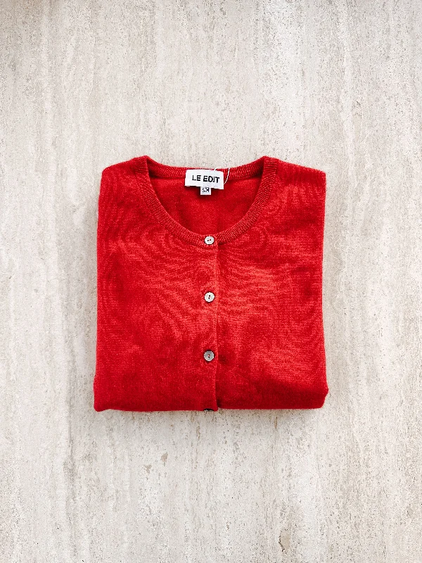 Pure Cashmere Cardigan Dangerous Red