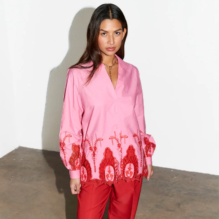 Pink and Red Ivanina Shirt