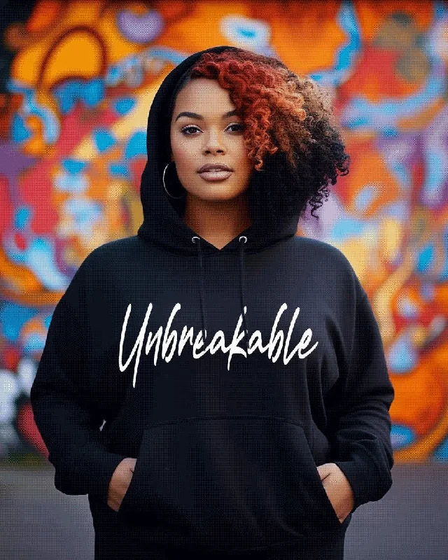 Unbreakable Letter Print Long-sleeved Hoodie