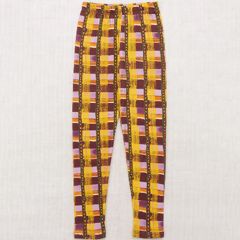 Legging in Plum Watercolour Plaid by Misha & Puff