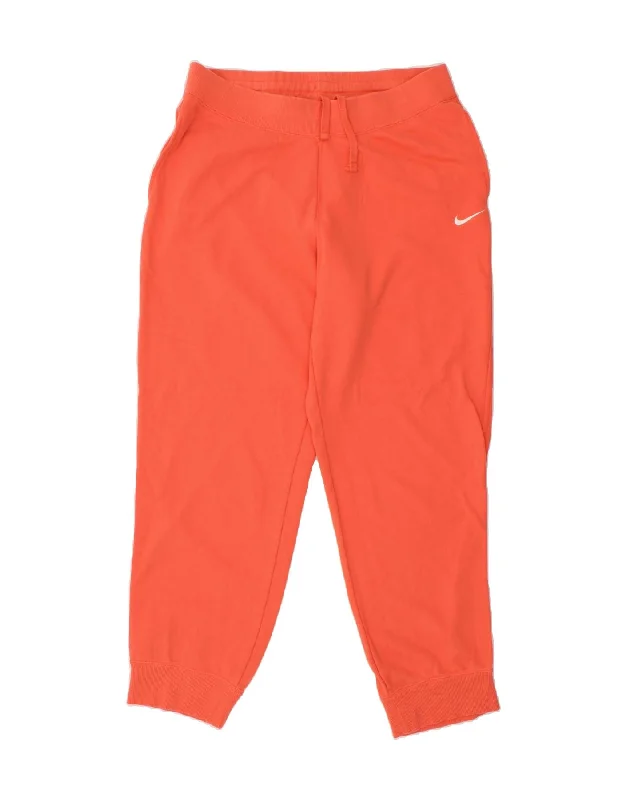 NIKE Womens Tracksuit Trousers Joggers UK 20 2XL  Orange Cotton