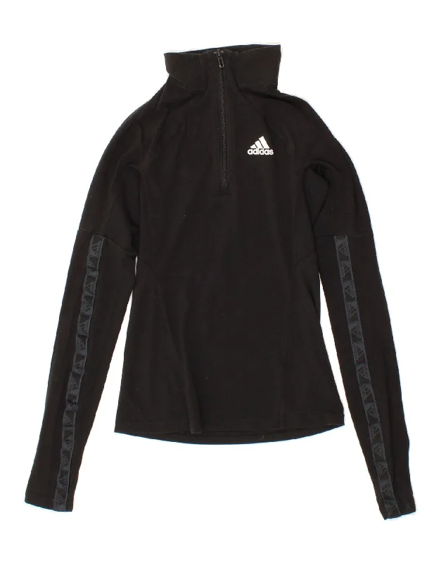 ADIDAS Womens Aeroready Graphic Pullover Tracksuit Top UK 4/6 XS Black