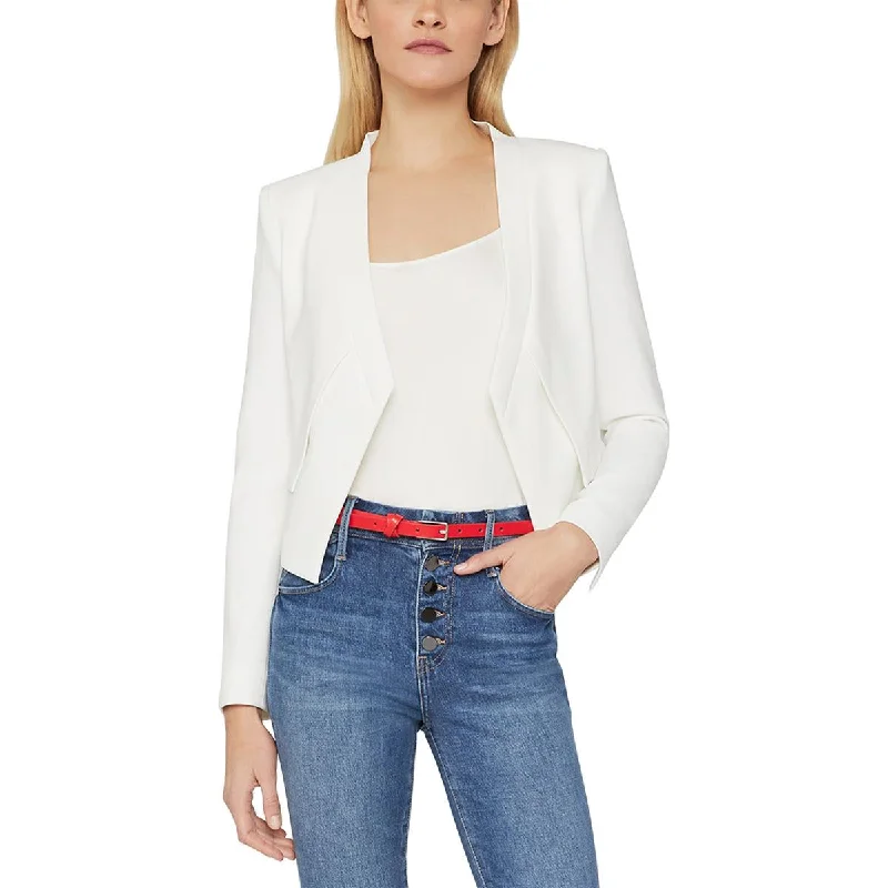 BCBGMAXAZRIA Womens Long Sleeve Layered Open-Front Blazer