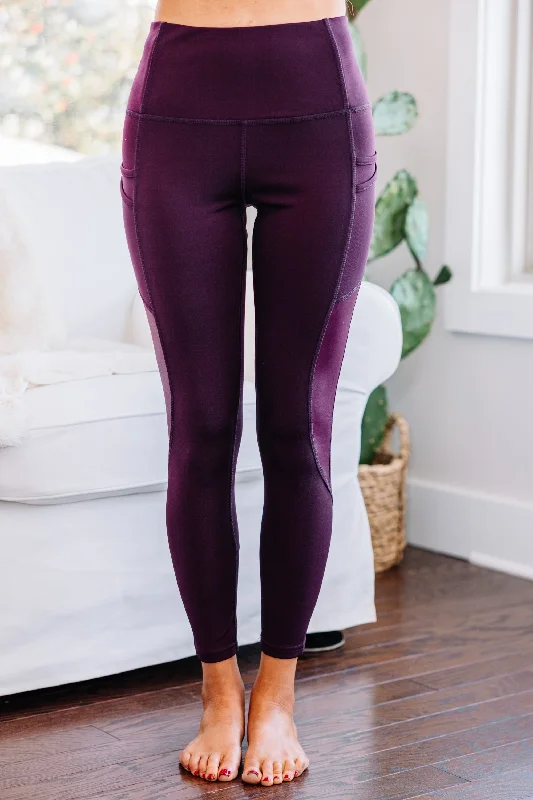 Live For Fun Wine Red Leggings