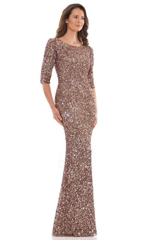 Marsoni by Colors MV1198 - Scoop Back Beaded Evening Dress