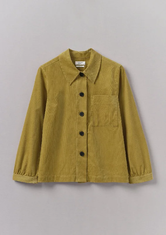 Baya Patch Pocket Organic Cord Shirt | Golden Olive