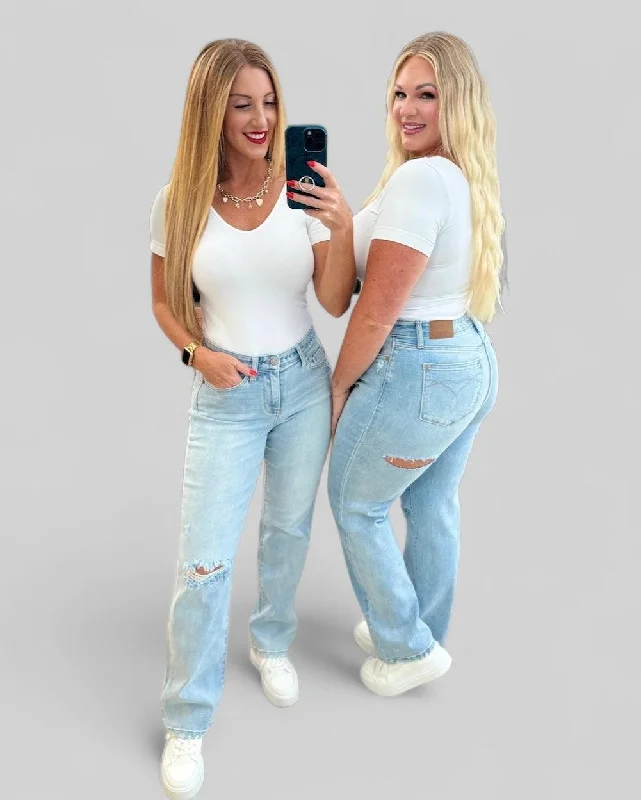 Judy Blue High Rise 90's Straight Jeans