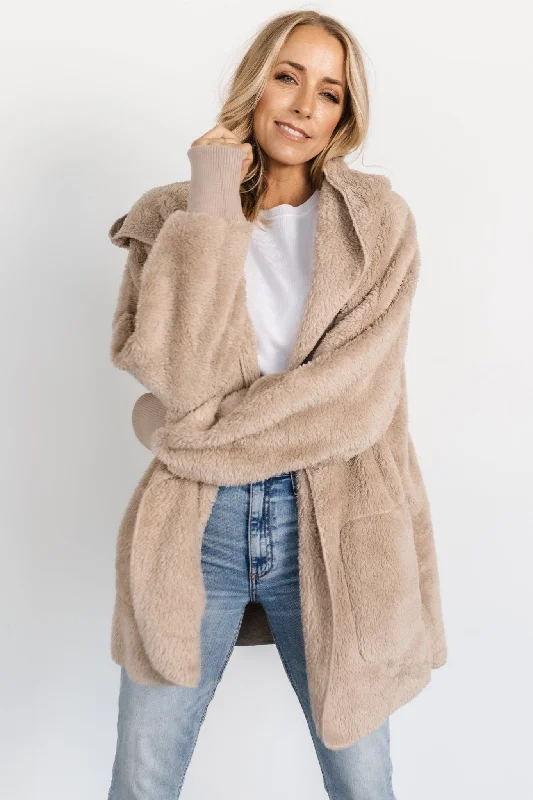 Melrose Teddy Jacket | Taupe