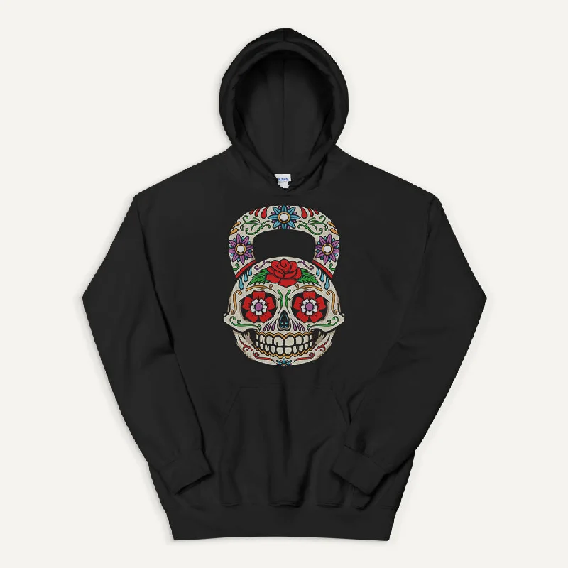 Dia De Los Muertos Kettlebell Design Pullover Hoodie