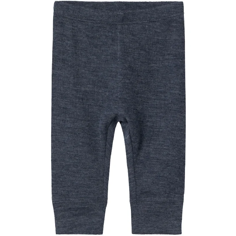 Name It Ombre Blue Wossa Wool/Silk Rib Long Johns