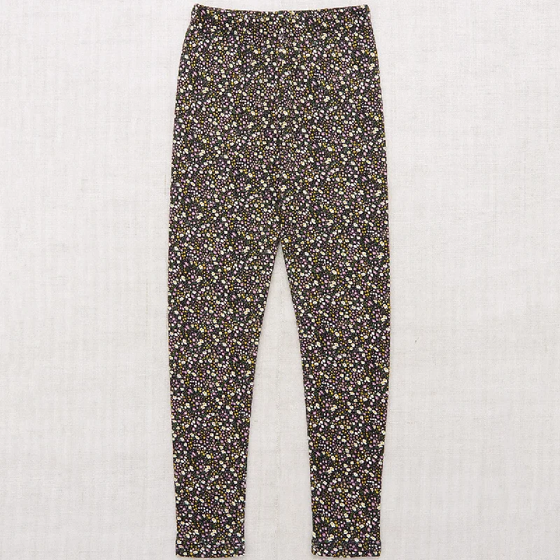 Legging in Carbon / Periwinkle Mini Floral by Misha & Puff