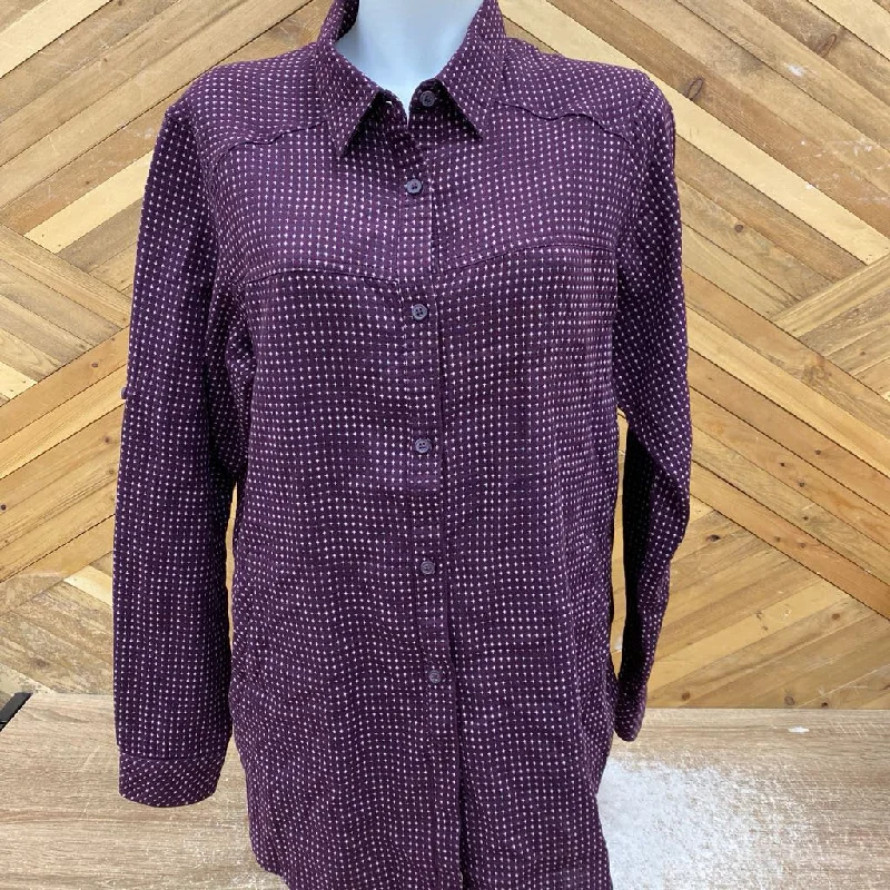 Columbia - Women's Button-Up Shirt - MSRP $95: Burgundy-women-XL