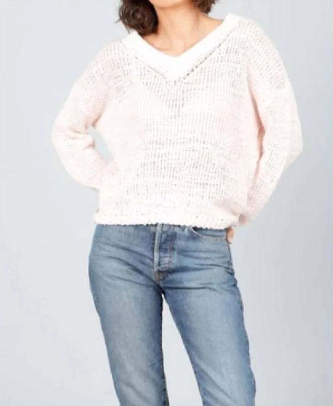 Dodger Knit Sweater In Blush Pink