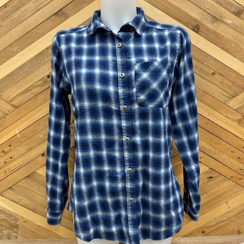 Harlow - Women's Flannel Shirt - MSRP $40: Blue/White-women-SM