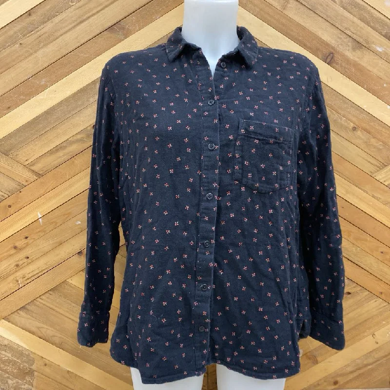 Madewell - Women's Patterned Button-Up Shirt - MSRP comp $146: Black-women-SM