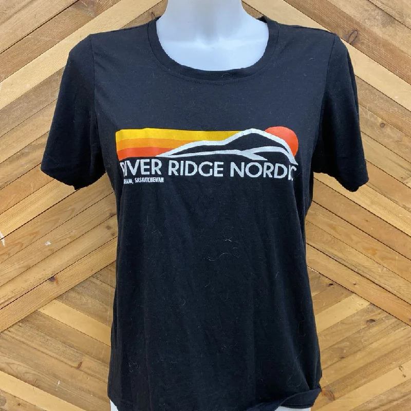 River Ridge - Nordic Ski T-shirt : Black -women-MD