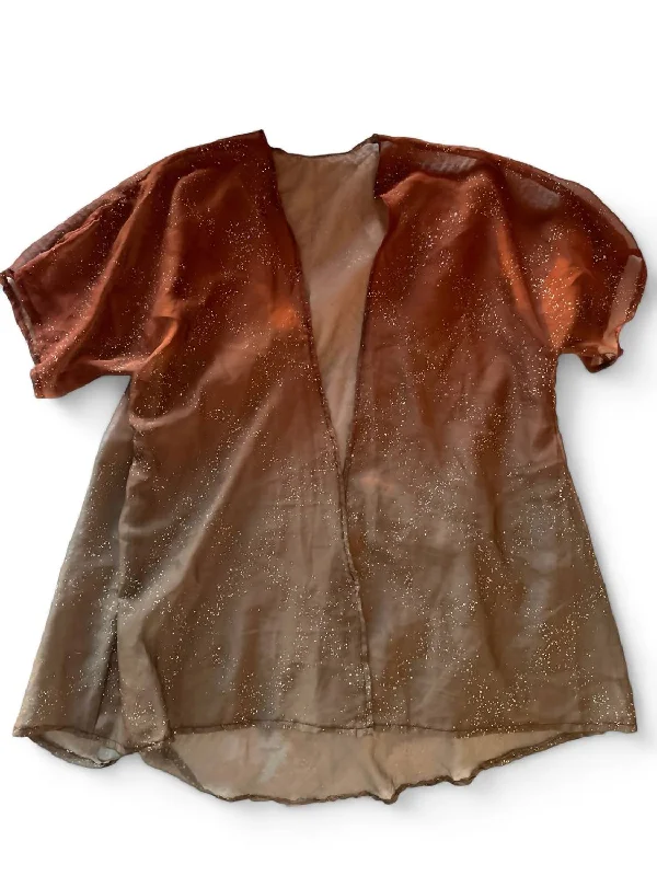 Women's Assorted Short Kimono In Rust