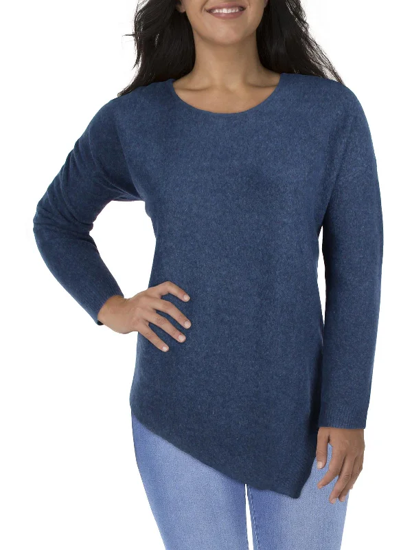 Womens Wool Blend Boatneck Pullover Sweater