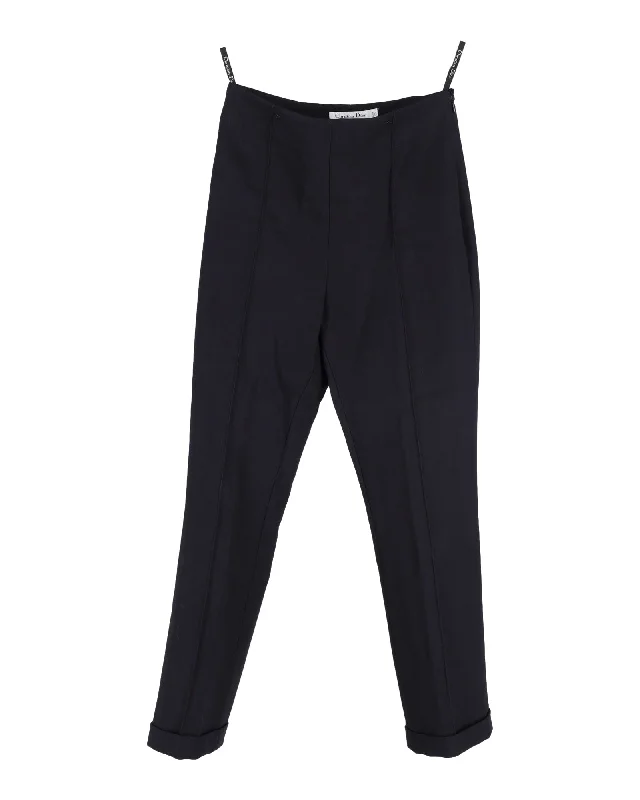 Christian Dior Trousers in Navy Blue Cotton