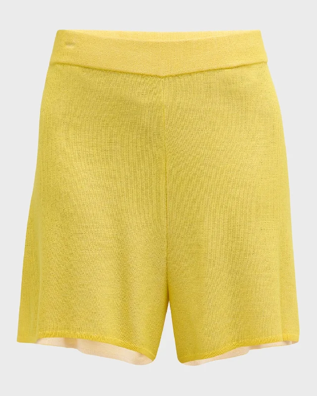 High-Rise Knit Shorts