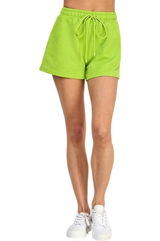 Make A Choice Shorts In Lime